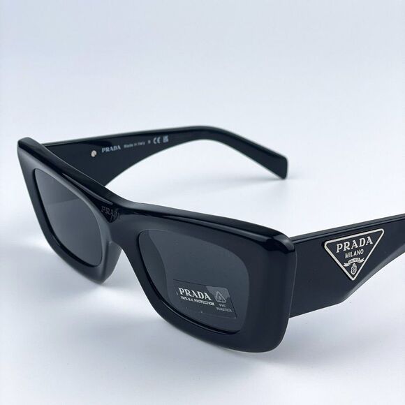 NEW Prada PR13ZS 1AB5S0 Black Dark Grey Cat Eye Unisex Sunglasses - Picture 8 of 13